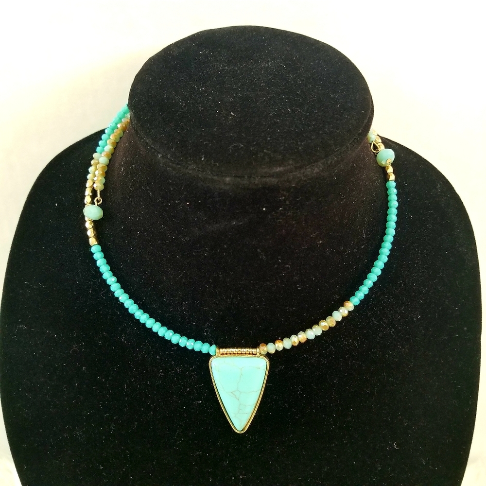Boho Turquoise Statement Necklace